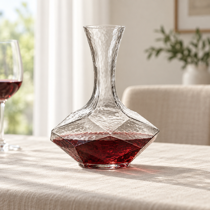 1450 ml Geometric Glass Wine Decanter