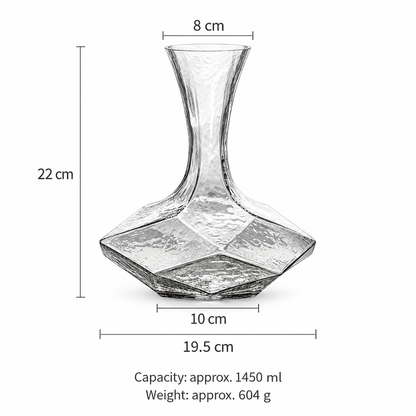 1450 ml Geometric Glass Wine Decanter