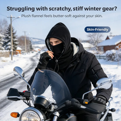 3-in-1 Fleece Balaclava Hood – Windproof Full Face Cover, Neck Gaiter & Winter Ski Mask
