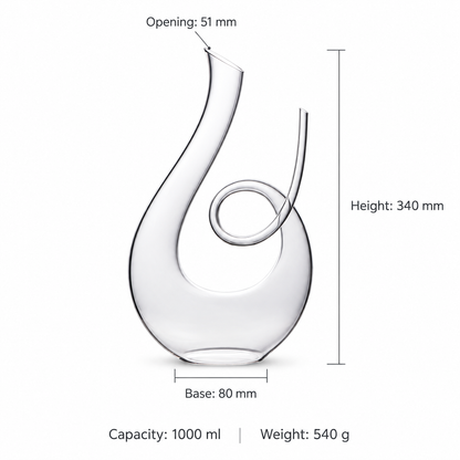 Spiral Glass Wine Decanter