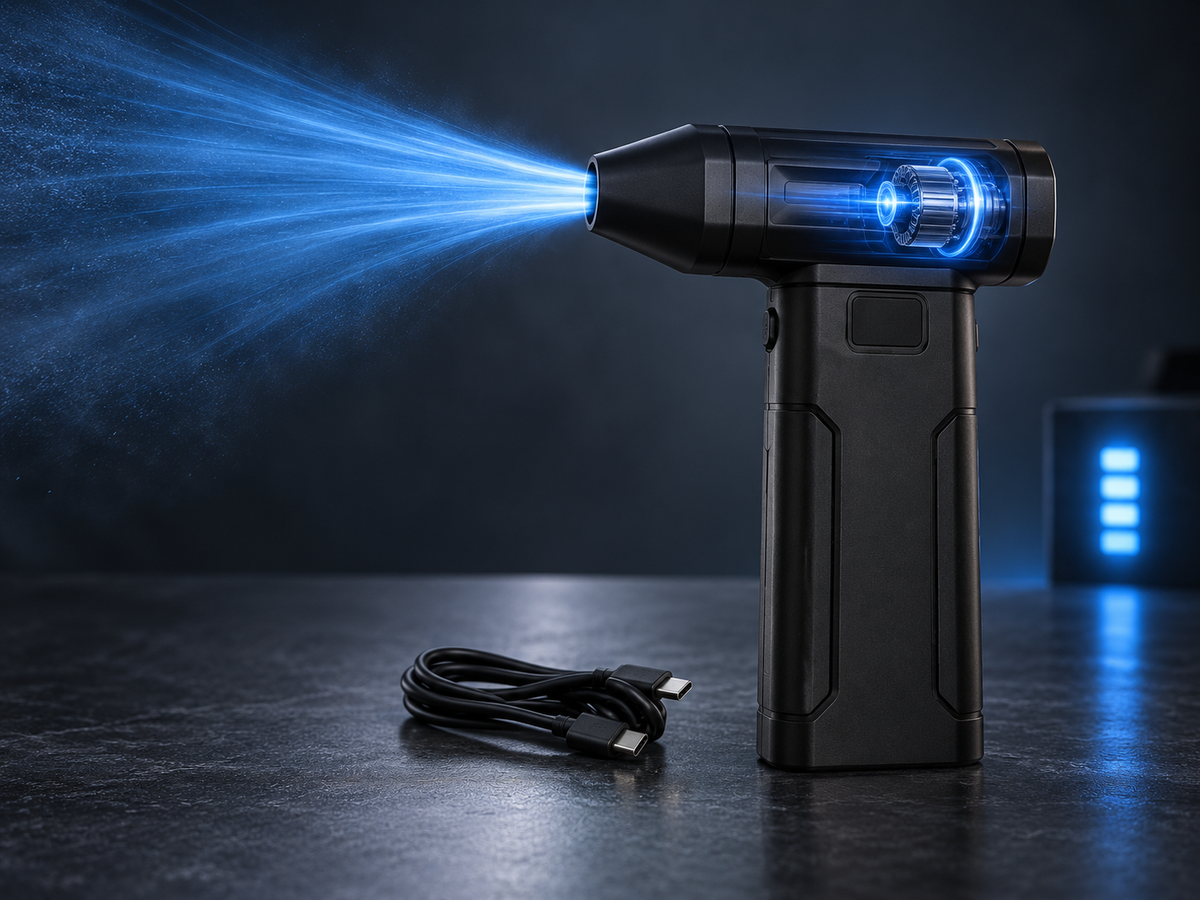 2-in-1 Cordless Air Duster & Vacuum – 150,000 RPM Rechargeable Turbo Blower
