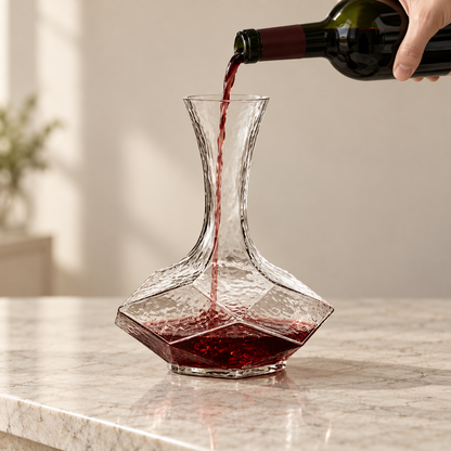 1450 ml Geometric Glass Wine Decanter