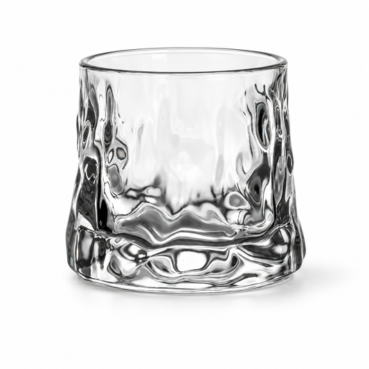 Flat Base Hammered Glass Tumbler