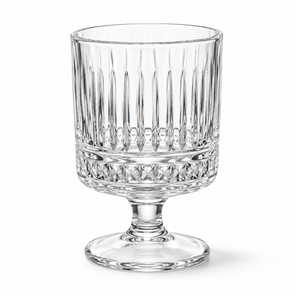 220 ml Diamond-Pattern Stemmed Glass Goblet
