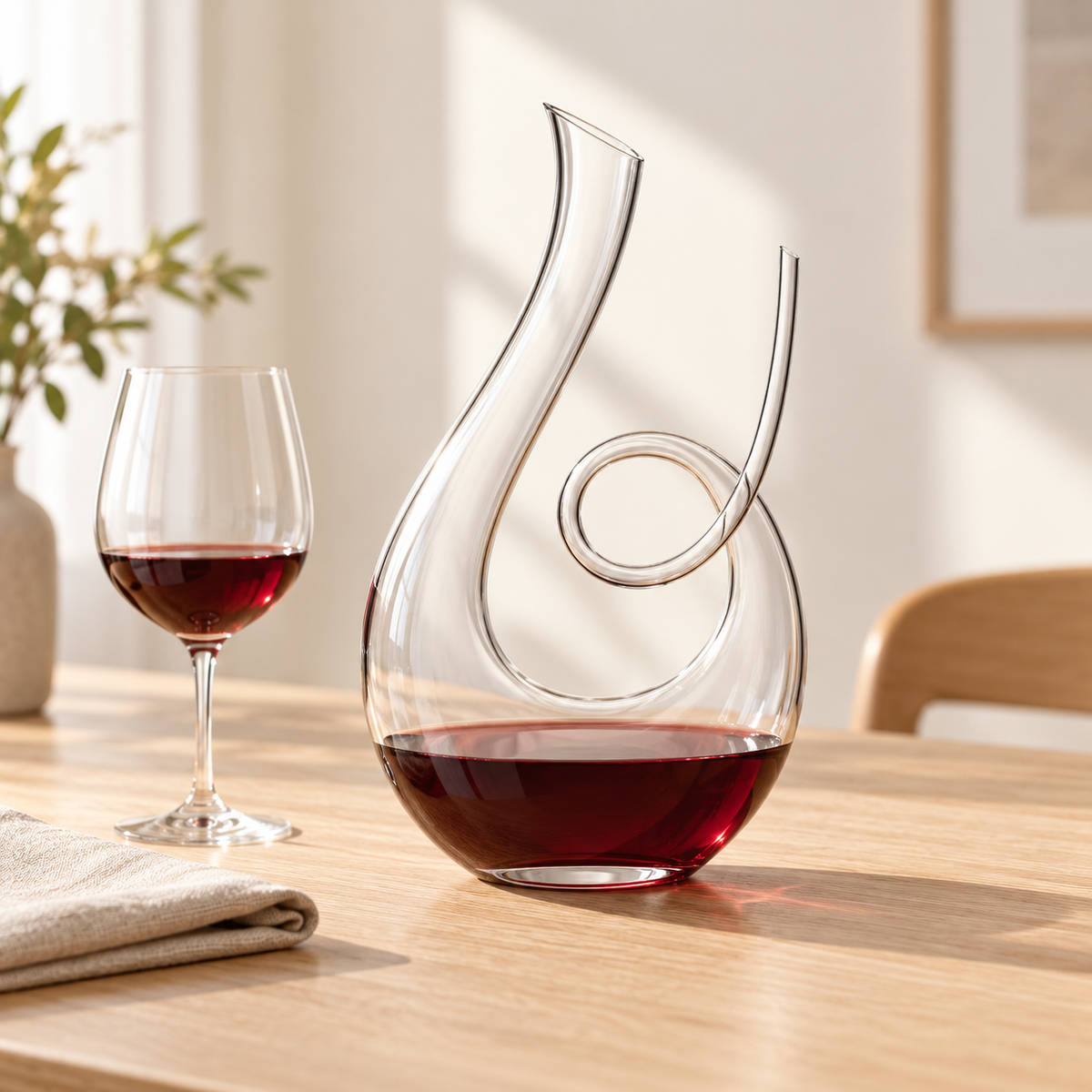 Spiral Glass Wine Decanter
