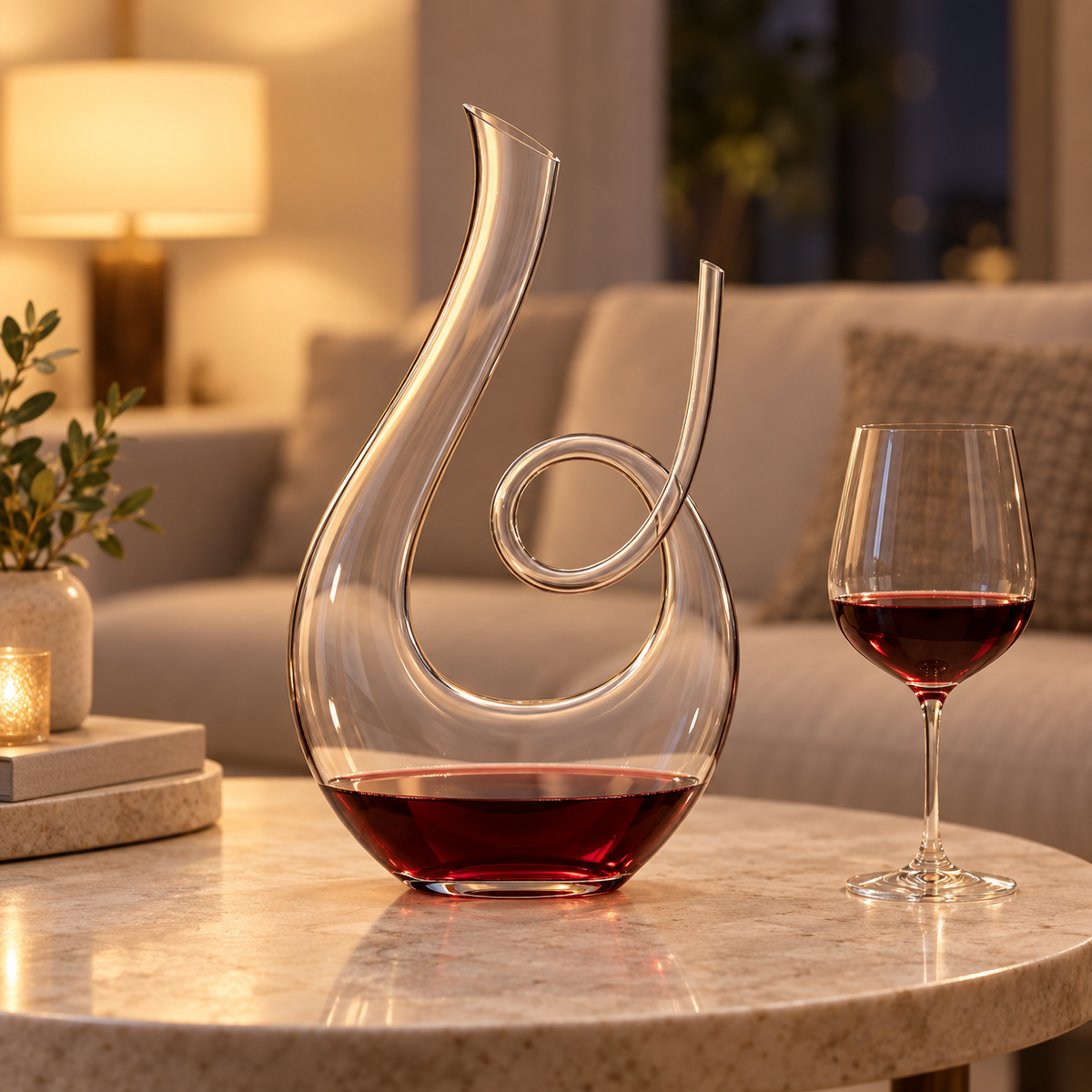 Spiral Glass Wine Decanter